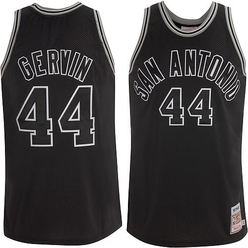 San Antonio Spurs 44 George Gervin Black Throwback NBA Jerseys Cheap