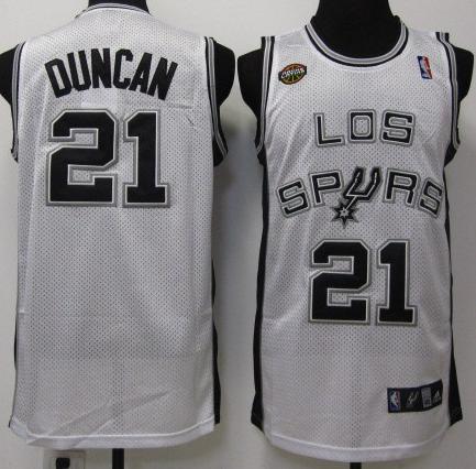 San Antonio Spurs 21 Tim Duncan White Latin Nights Jersey Cheap