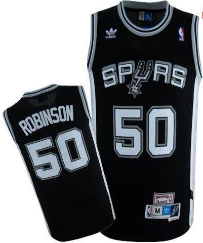 San Antonio Spurs 50# Robinson Black Revolution 30 Swingman NBA Jerseys
