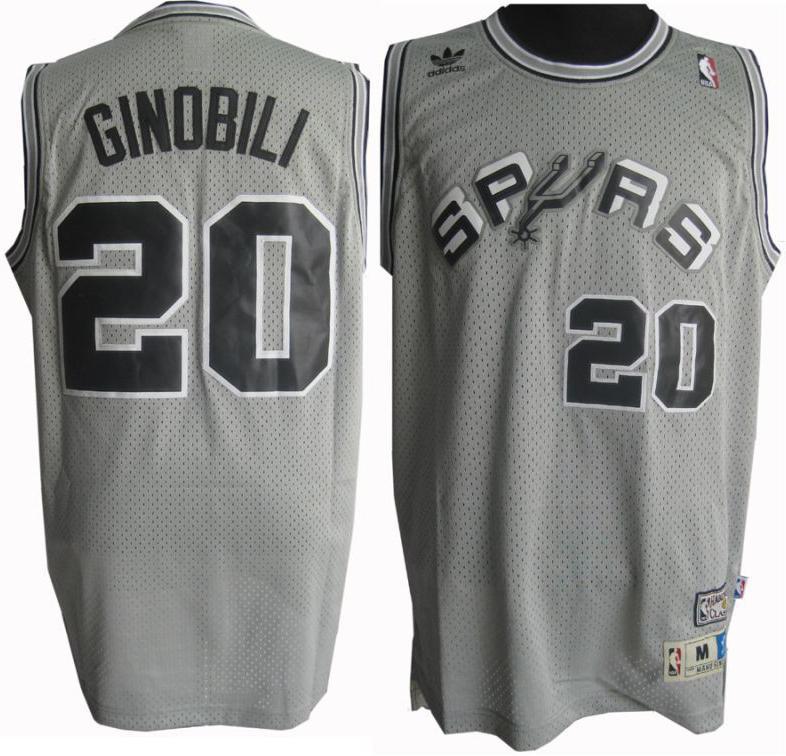 San Antonio Spurs 20 Manu Ginobili Soul Swingman Grey Jersey Cheap