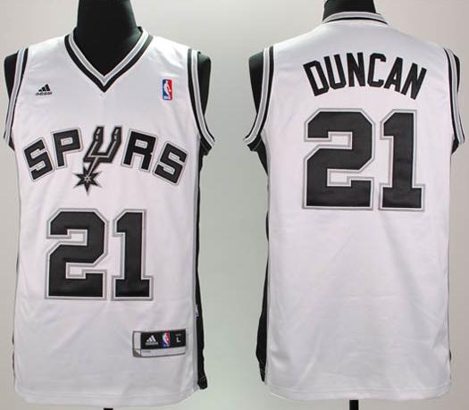 Revolution 30 San Antonio Spurs 21 Duncan White Swingman Jersey Cheap