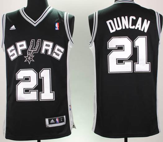 Revolution 30 San Antonio Spurs 21 Duncan Black Swingman Jersey Cheap