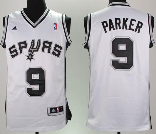 Revolution 30 San Antonio Spurs 9 Parker White Swingman Jersey