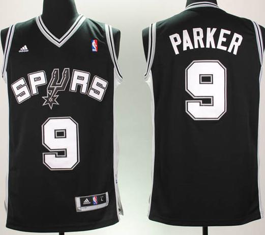 Revolution 30 San Antonio Spurs 9 Parker Black Swingman Jersey