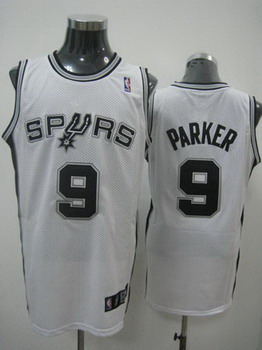San Antonio Spurs 9 Tony Parker white jerseys