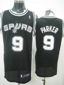San Antonio Spurs 9 Tony Parker black jerseys