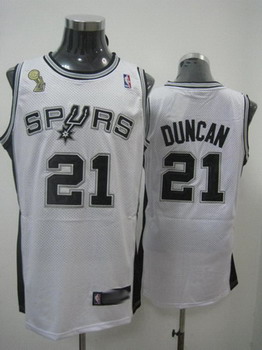 San Antonio Spurs 21 Tim Duncan white jerseys