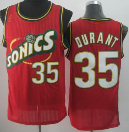 Seattle Supersonic 35 Kevin Durant Red Revolution 30 NBA Basketball Jerseys Cheap