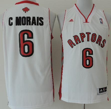 Toronto Raptors 6 Carlos Morais White Revolution 30 Swingman NBA Jersey Cheap