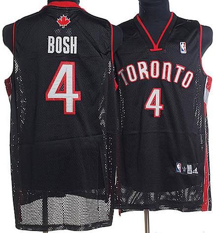 Toronto Rapters 4 Chris Bosh Black Jersey Cheap