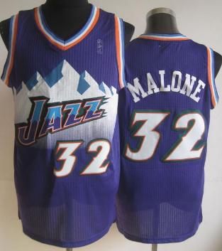 Utah Jazz 32 Karl Malone Purple Mitchell and Ness Revolution 30 NBA Jerseys Cheap