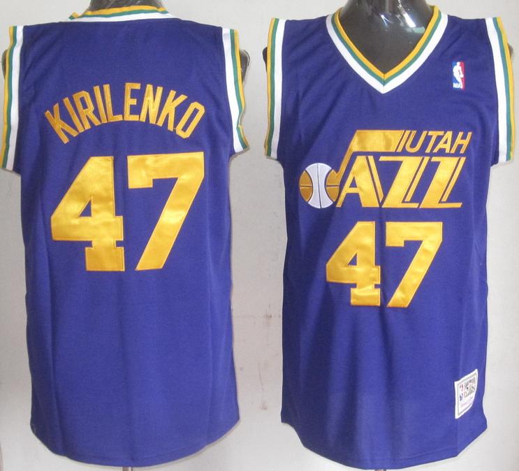 Utah Jazz 47 Andrei Kirilenko Purple Soul Swingman Throwback NBA Jersey Cheap