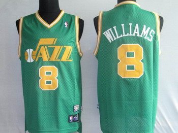 Utah Jazz 8 Deron Williams Green Swingman Jerseys