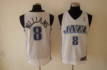 Utah Jazz 8 williams white swingman jerseys