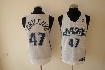 Utah Jazz 47 KIRLENKO white SWINGMAN jerseys