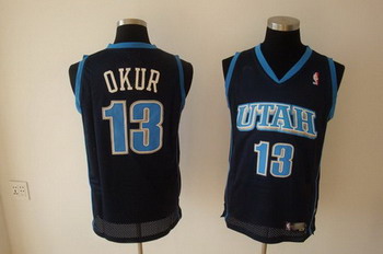Utah Jazz 13 OKUR blue SWINGMAN jerseys