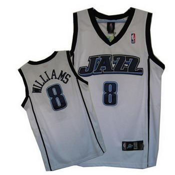 Utah Jazz 8 williams white jerseys