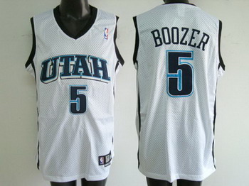 Utah Jazz 5 BOOZER white jerseys