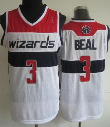 Washington Wizards 3 Bradley Beal White Revolution 30 NBA Jerseys