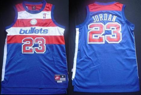 Washington Bullets 23 Michael Jordan Blue Soul Swingman NBA Jersey