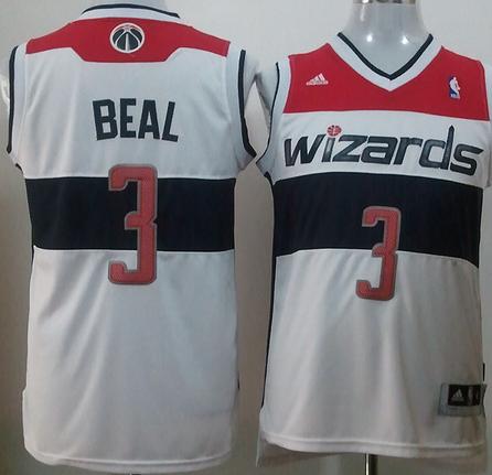 Washington Wizards 3 Bradley Beal White Revolution 30 Swingman NBA Jerseys