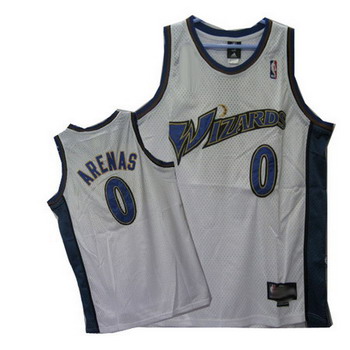 Washington Wizards 0 Gilbert Arenas white jerseys