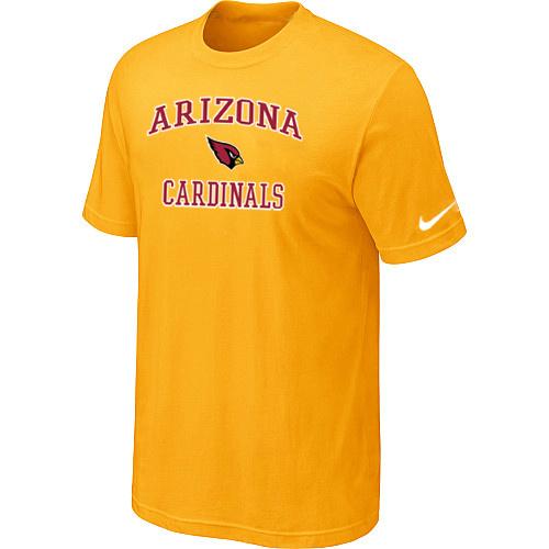 Arizona Cardinals Heart & Soul T-Shirt Yellow Cheap