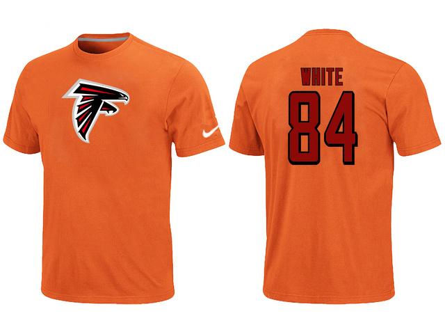 Nike Atlanta Falcons 84 white Name & Number Orange NFL T-Shirt Cheap