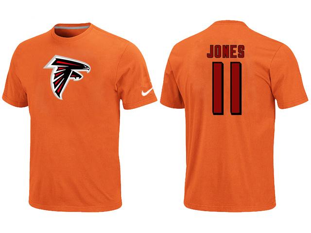 Nike Atlanta Falcons 11 Jones Name & Number Orange NFL T-Shirt Cheap