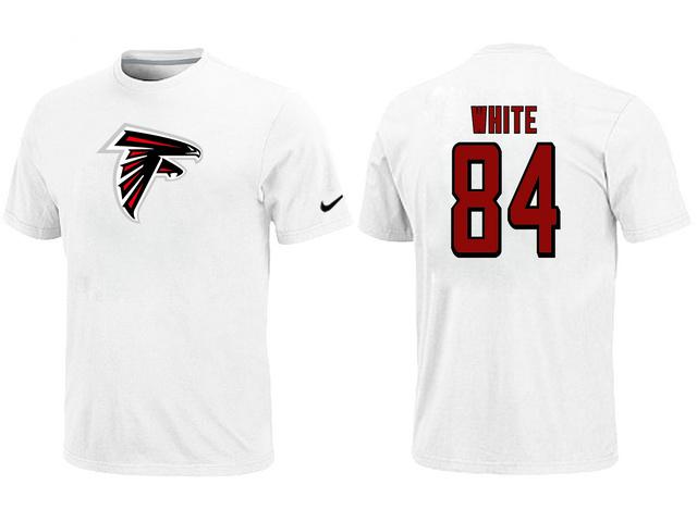 Nike Atlanta Falcons 84 white Name & Number White NFL T-Shirt Cheap
