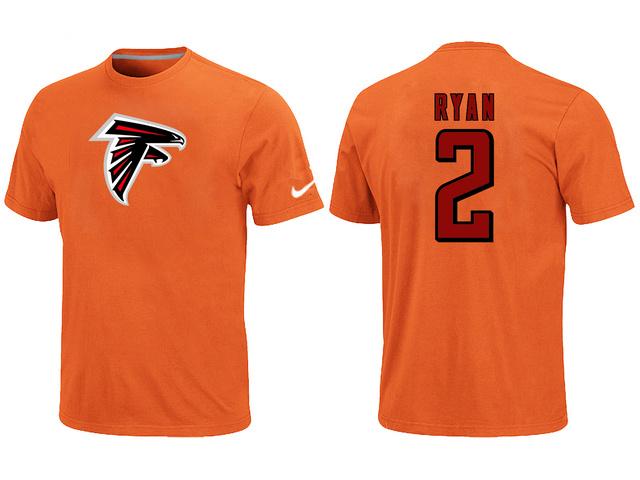 Nike Atlanta Falcons 2 ryan Name & Number Orange NFL T-Shirt Cheap