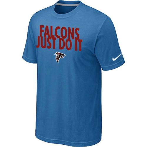 Nike Atlanta Falcons Just Do It light Blue NFL T-Shirt Cheap