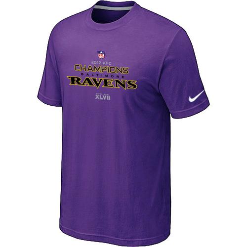 Nike Baltimore Ravens 2012 AFC Conference Champions Trophy Collection Long Purple NFL T-Shirt Cheap