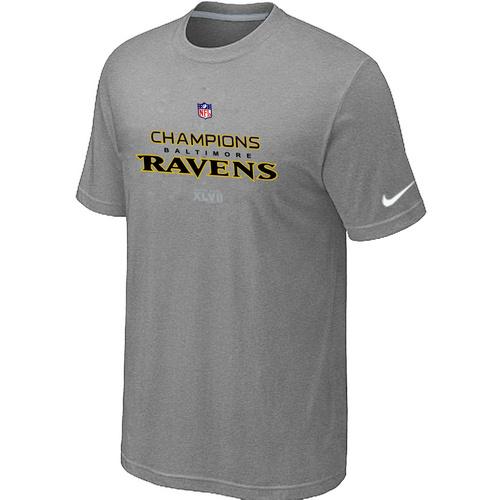 Nike Baltimore Ravens 2012 AFC Conference Champions Trophy Collection Long L.Grey NFL T-Shirt Cheap