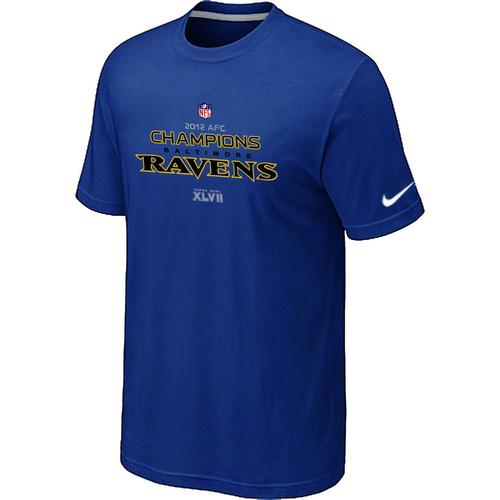 Nike Baltimore Ravens 2012 AFC Conference Champions Trophy Collection Long Blue NFL T-Shirt Cheap