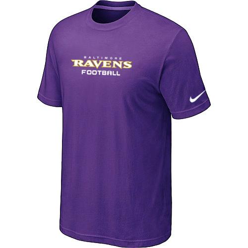 Nike Baltimore Ravens Sideline Legend Authentic Font PURPLE NFL T-Shirt Cheap