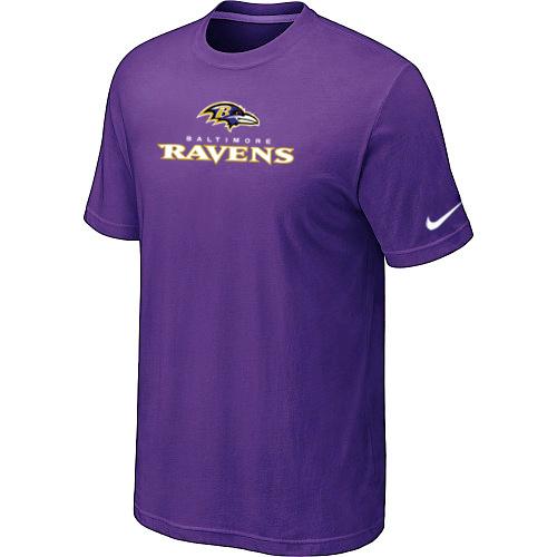 Nike Baltimore Ravens Authentic Logo purple NFL T-Shirt Cheap