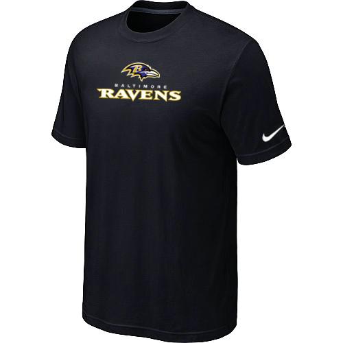 Nike Baltimore Ravens Authentic Logo Black NFL T-Shirt Cheap