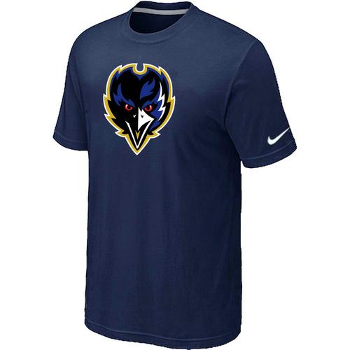 Nike Baltimore Ravens Tean Logo D.Blue NFL T-Shirt Cheap