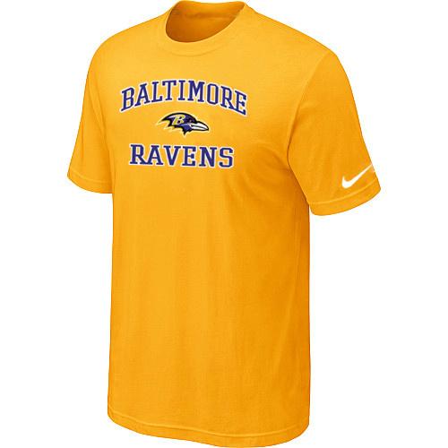 Baltimore Ravens Heart & Soull Yellow T-Shirt Cheap