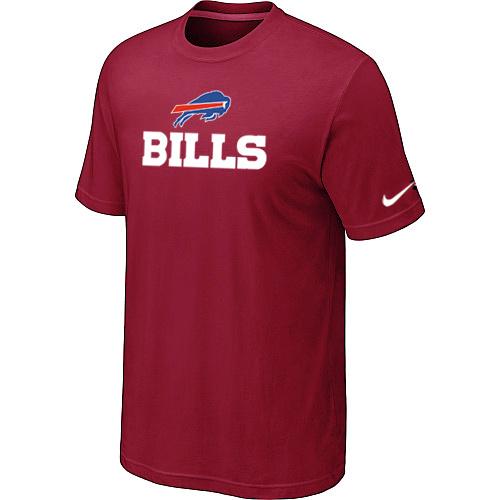 Nike Buffalo Bills Authentic Logo Red NFL T-Shirt Cheap