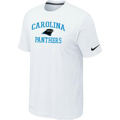 Carolina Panthers Heart & Soul White T-Shirt Cheap