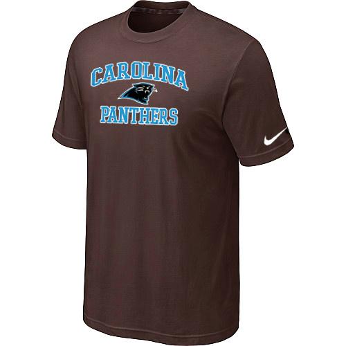Carolina Panthers Heart & Soul Brown T-Shirt Cheap