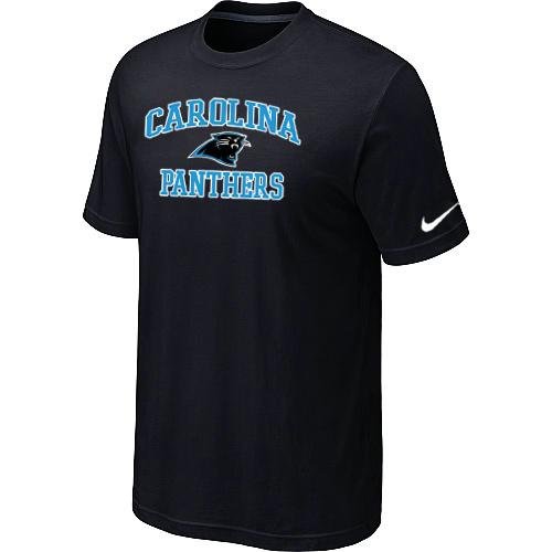 Carolina Panthers Heart & Soul Black T-Shirt Cheap