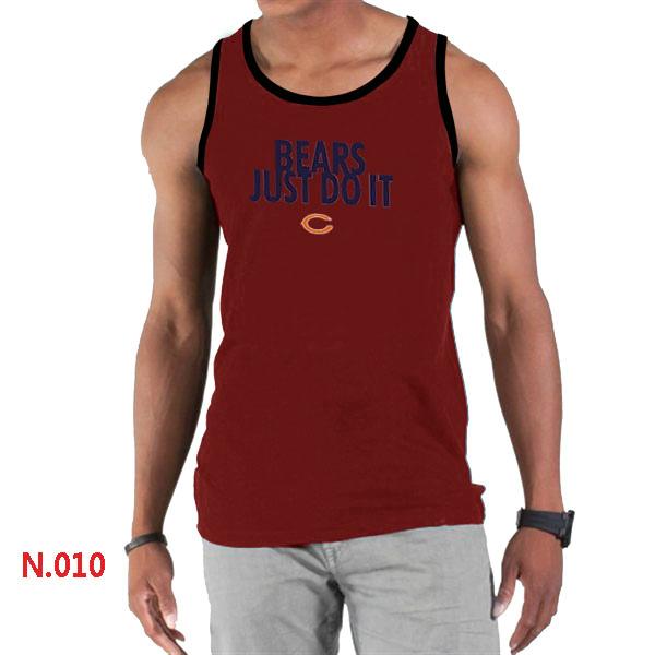 Nike NFL Chicago Bears Sideline Legend Authentic Logo men Tank Top Red 3 Cheap