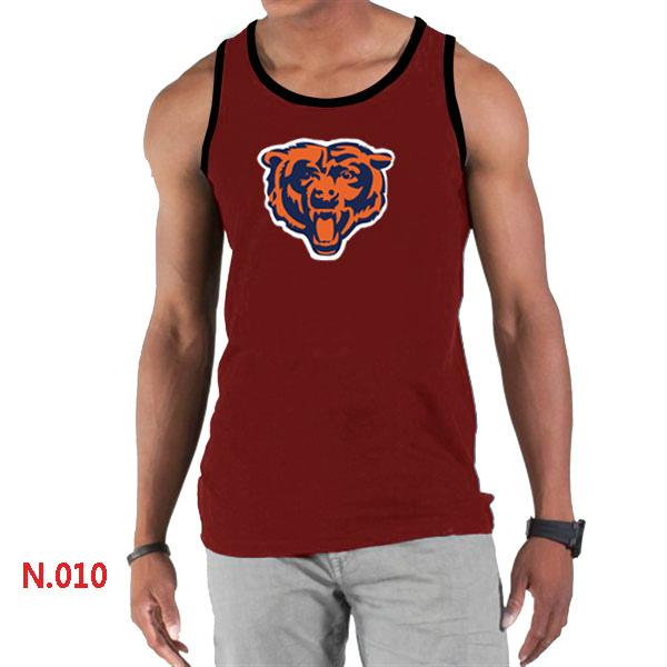 Nike NFL Chicago Bears Sideline Legend Authentic Logo men Tank Top Red 2 Cheap