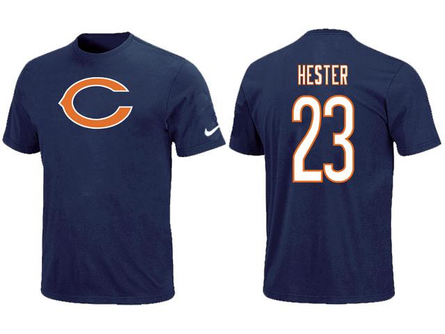 Nike Chicago Bears Devin Hester Name & Number Blue NFL T-Shirt Cheap