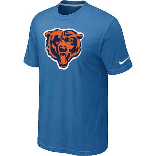 Nike Chicago Bears light Blue Tean Logo NFL T-Shirt Cheap