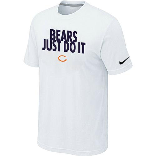 Nike Chicago Bears Just Do It White NFL T-Shirt Cheap