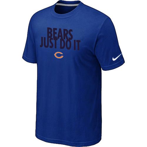 Nike Chicago Bears Just Do It Blue NFL T-Shirt Cheap